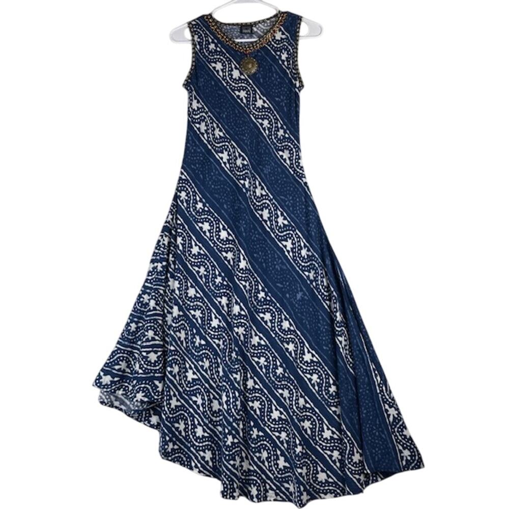 AARI women's east indian dress with beaded neckline.